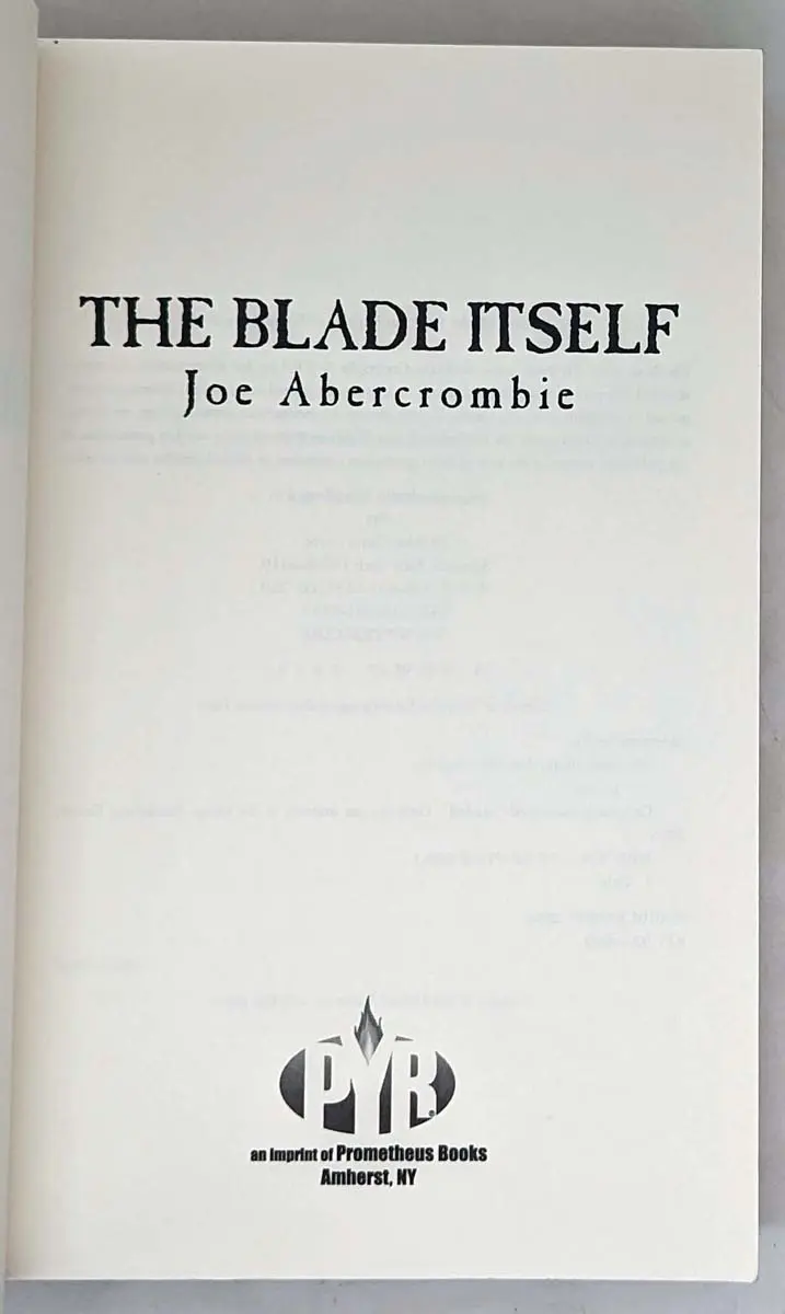 The Blade Itself - Joe Abercrombie 2007 | 1st Edition