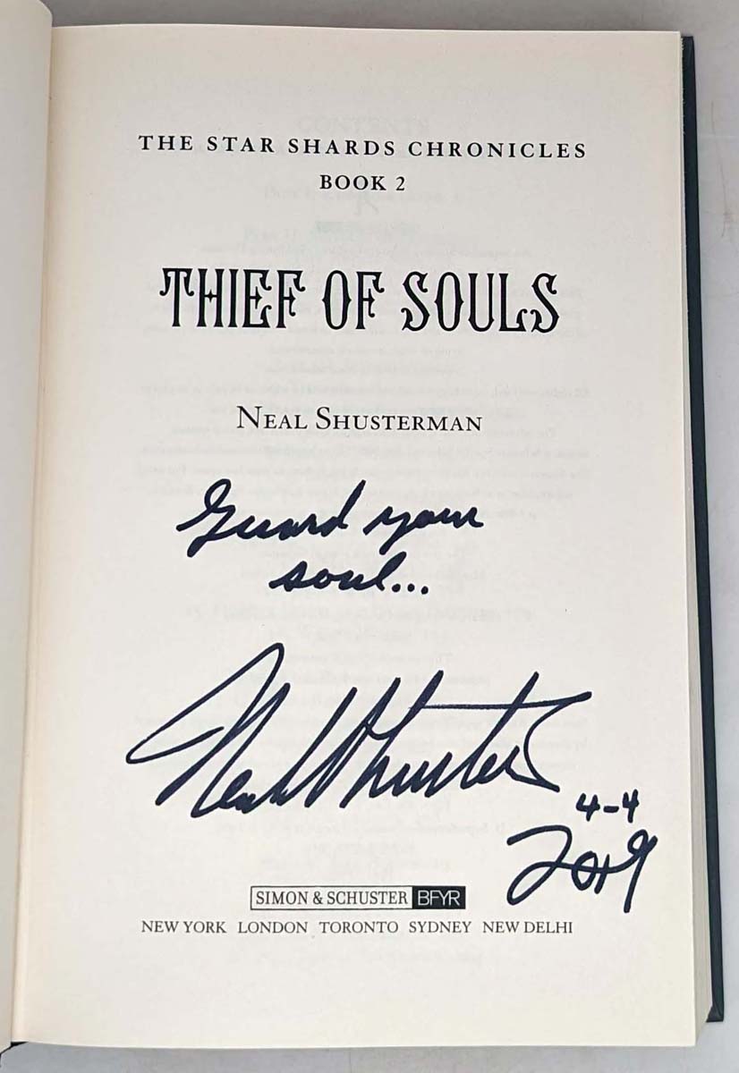 Thief of Souls - Neal Shusterman 1999 | 1st Edition SIGNED