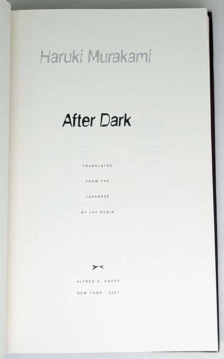 After Dark - Haruki Murakami 2007 | 1st Edition