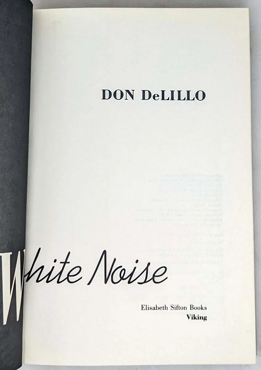 White Noise - Don DeLillo 1985 | 1st Edition