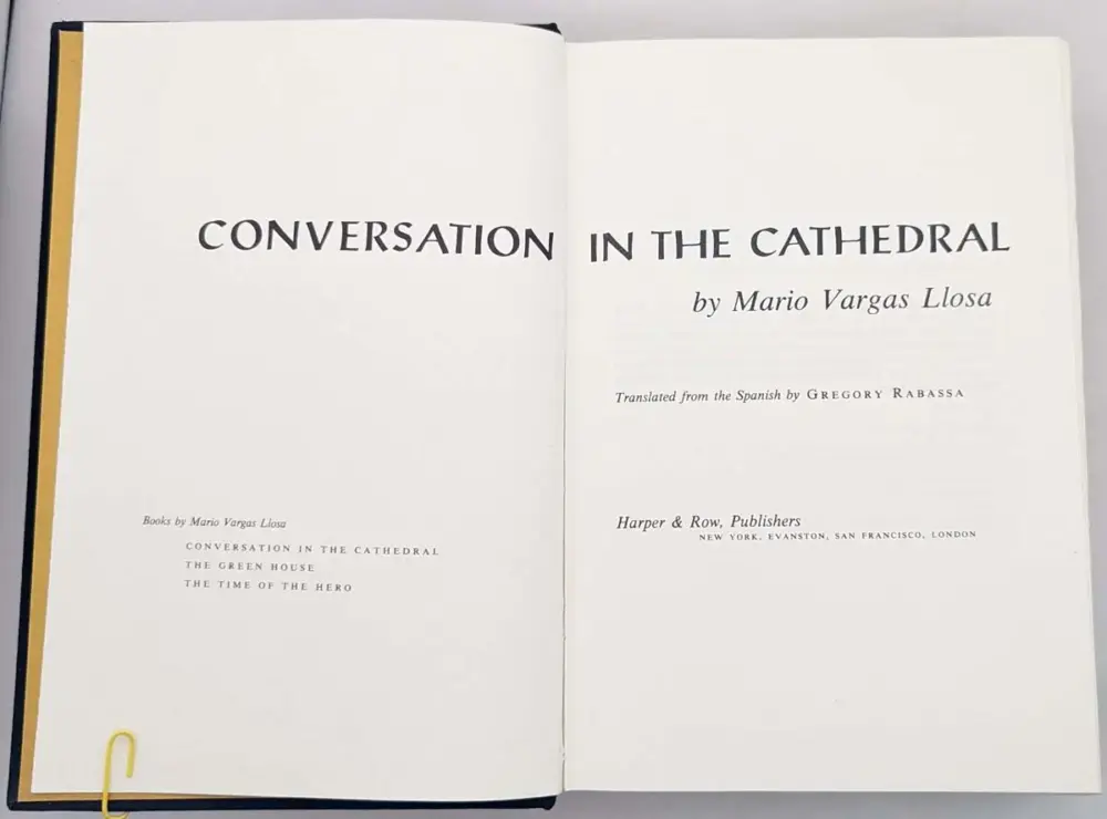 Conversation in the Cathedral - Mario Vargas Llosa 1975 | 1st Edition