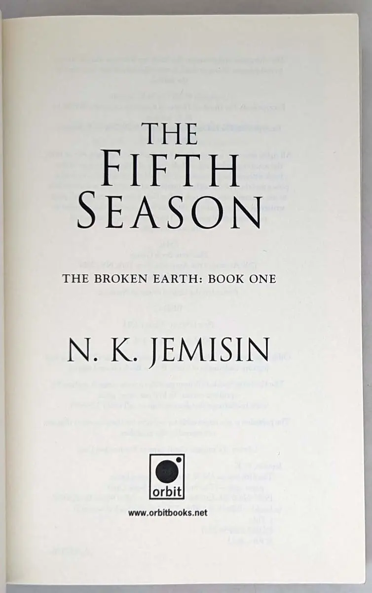 The Fifth Season - N. K. Jemisin 2015 | 1st Edition