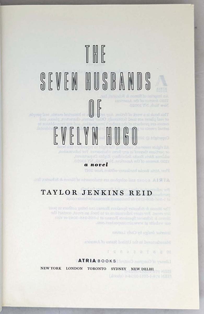 Seven Husbands of Evelyn Hugo: The Sunday Times Bestseller by Reid, Taylor  Jenkins: New Hardcover (2022) 1st Edition, Signed by Author(s)