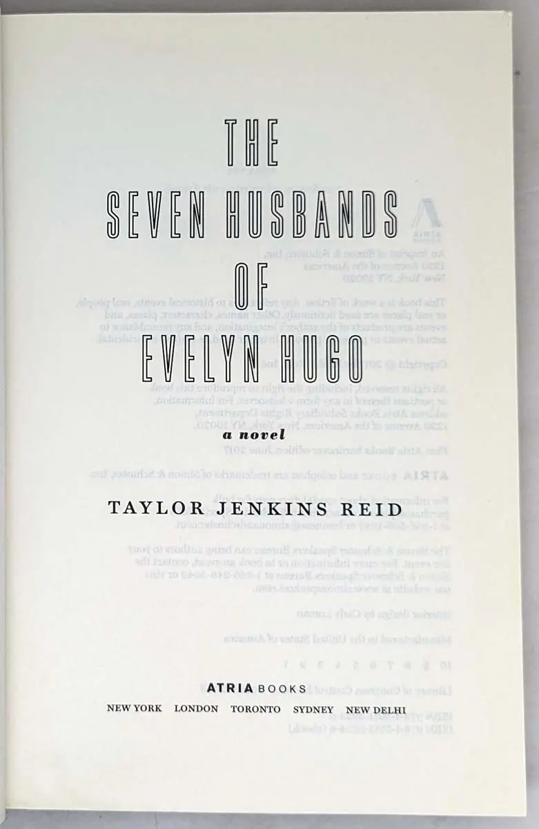The Seven Husbands of Evelyn Hugo - Taylor Jenkins Reid 2017