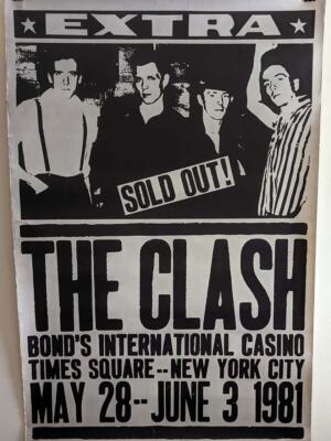 The Clash – Bond's Casino Concert Poster - New York 1981