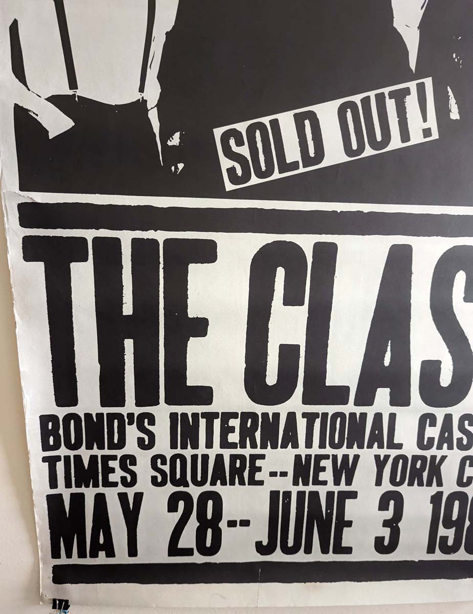 The Clash – Bond's Casino Concert Poster - New York 1981