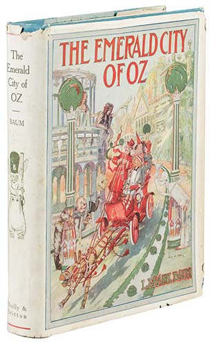 Baum - Emerald City of Oz 1910 first printing DJ