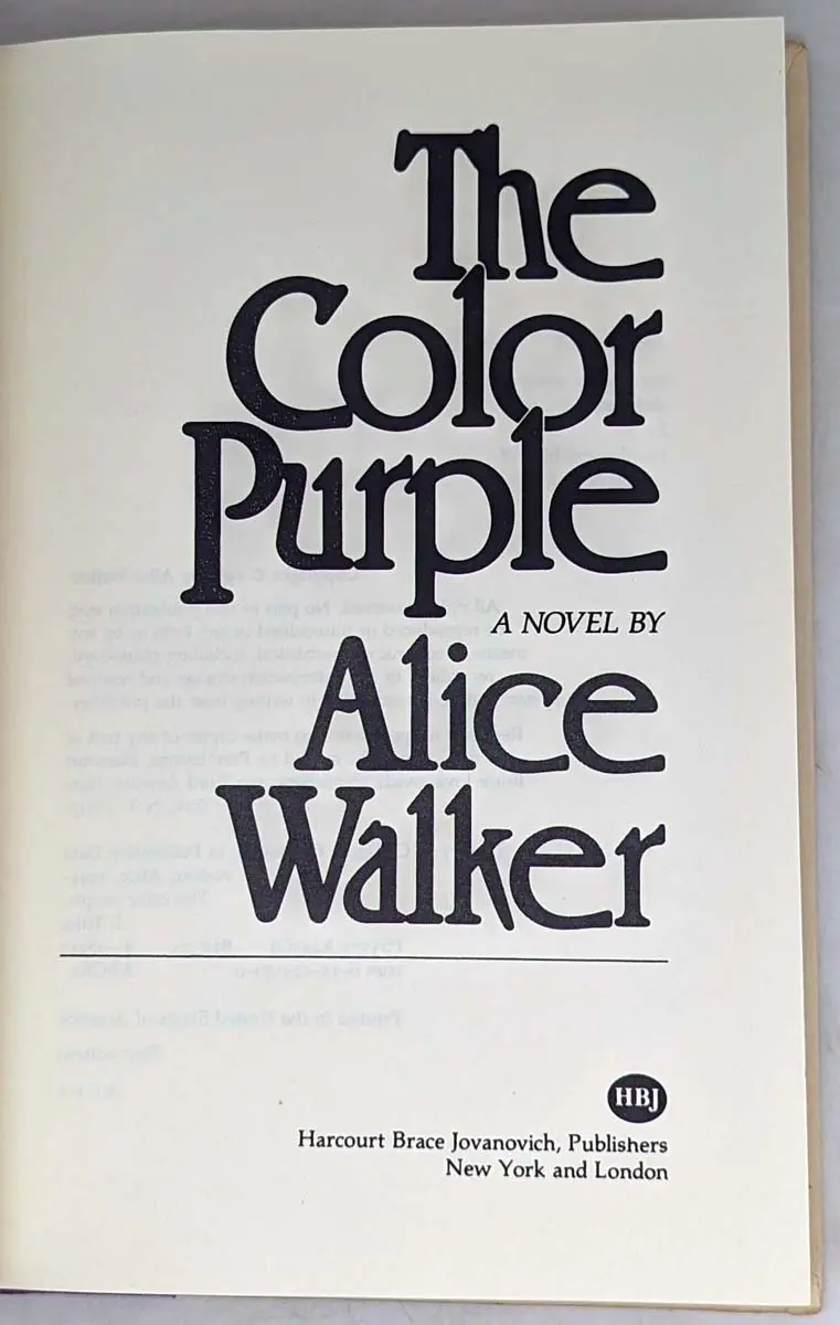 The Color Purple - Alice Walker 1982 | 1st Edition