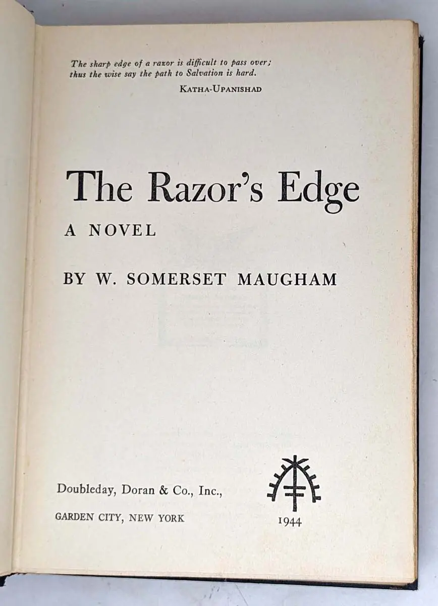 The Razor's Edge - W. Somerset Maugham 1944 | 1st Edition