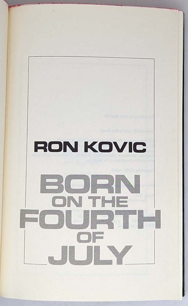 Born on the Fourth of July - Ron Kovic 1976 | 1st Edition