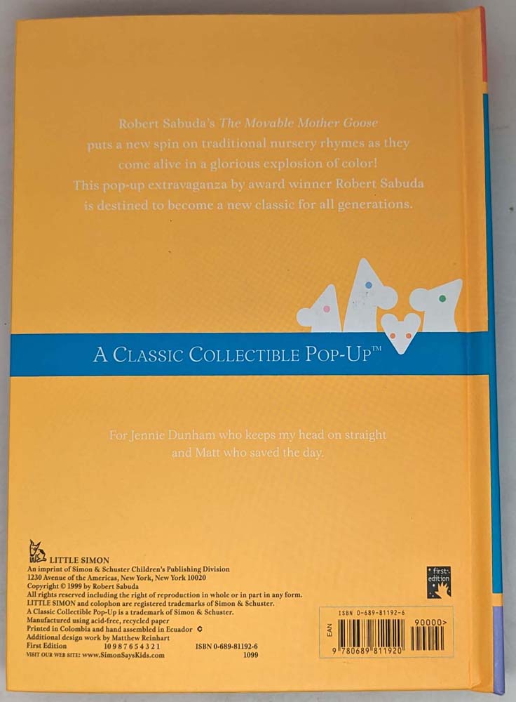 Movable Mother Goose - Robert Sabuda 1999 | 1st Edition SIGNED