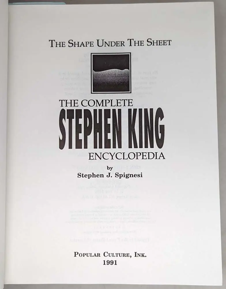 Complete Stephen King Encyclopedia - Stephen J. Spignesi 1991 | 1st Edition