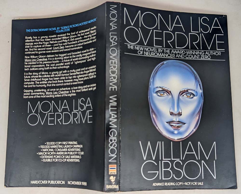 Mona Lisa Overdrive - William Gibson 1988 | ARC Proof SIGNED