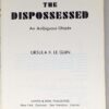The Dispossessed - Ursula K. Le Guin 1974 | 1st Edition