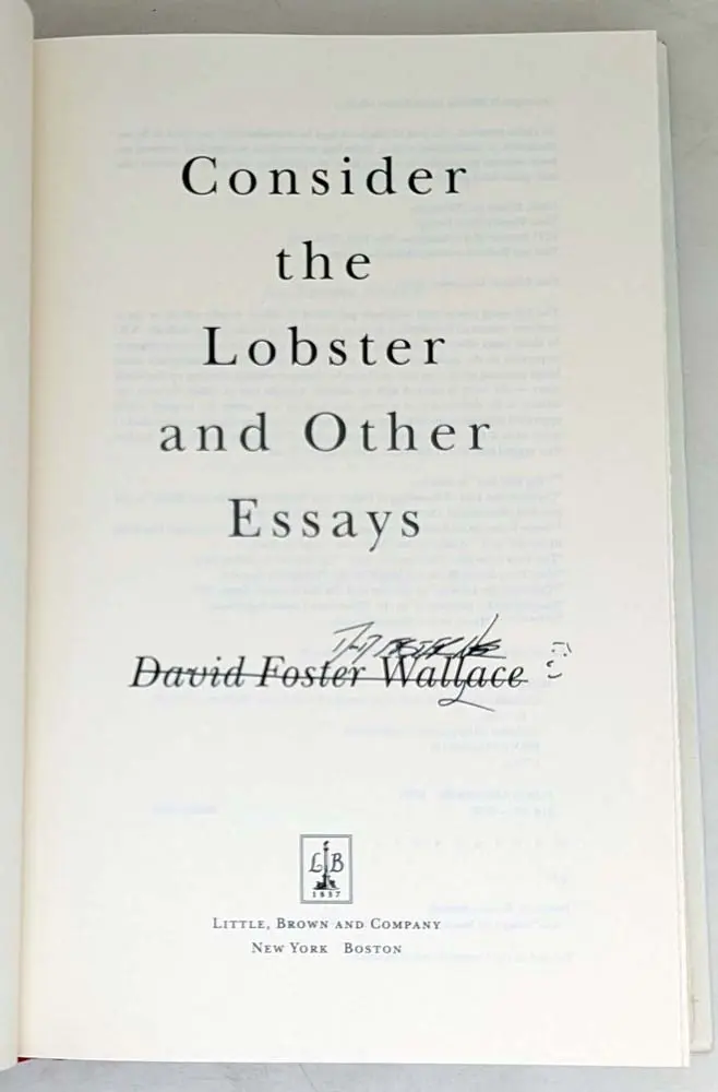 Consider the Lobster - David Foster Wallace 2005 | 1st Edition SIGNED