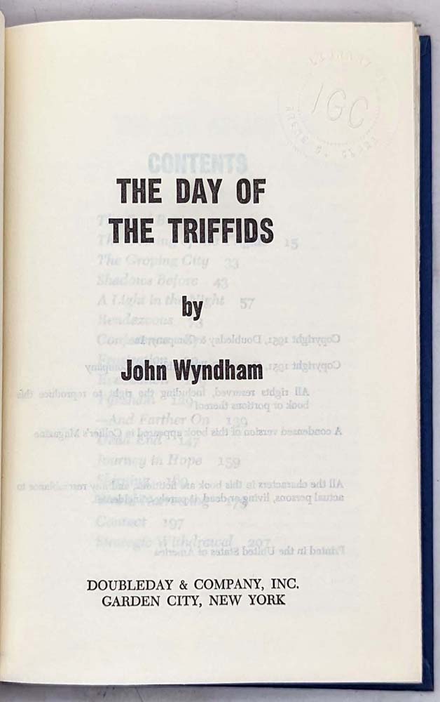 Day of the Triffids - John Wyndham 1951 BCE