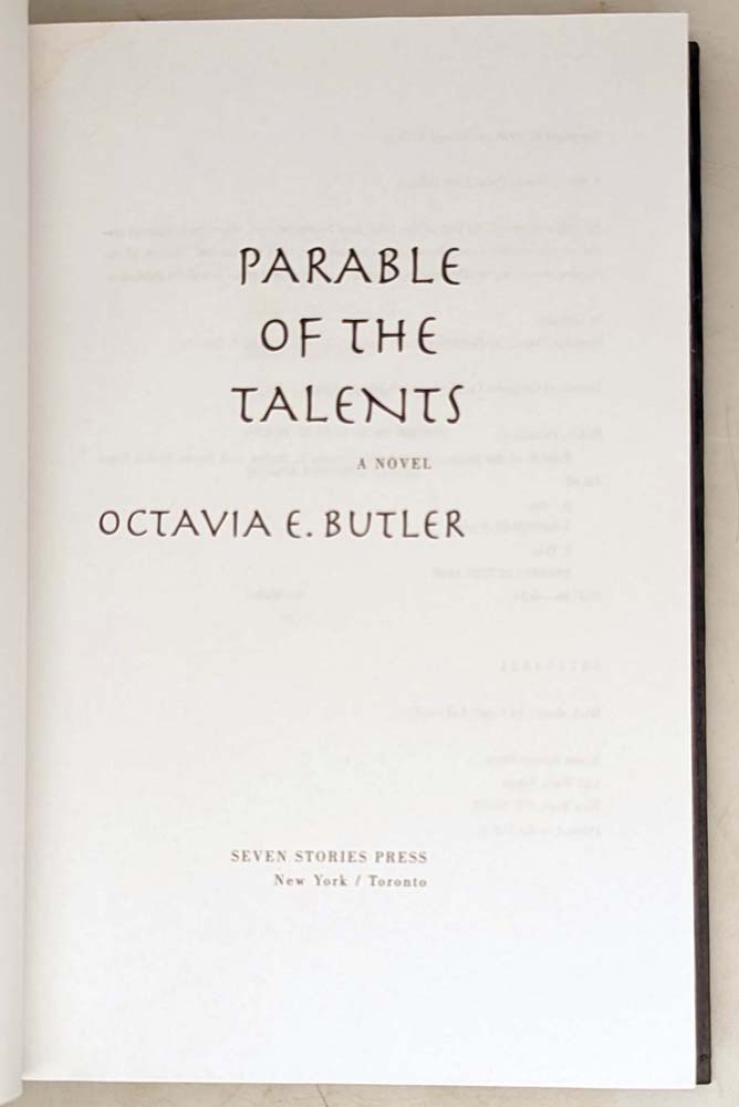 Parable of the talents by Octavia E. Butler