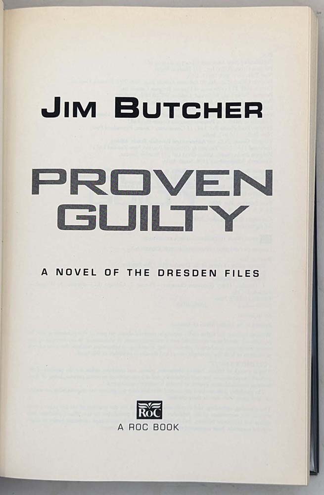 Proven Guilty: The Dresden Files 8 - Jim Butcher 2008 | 1st Edition