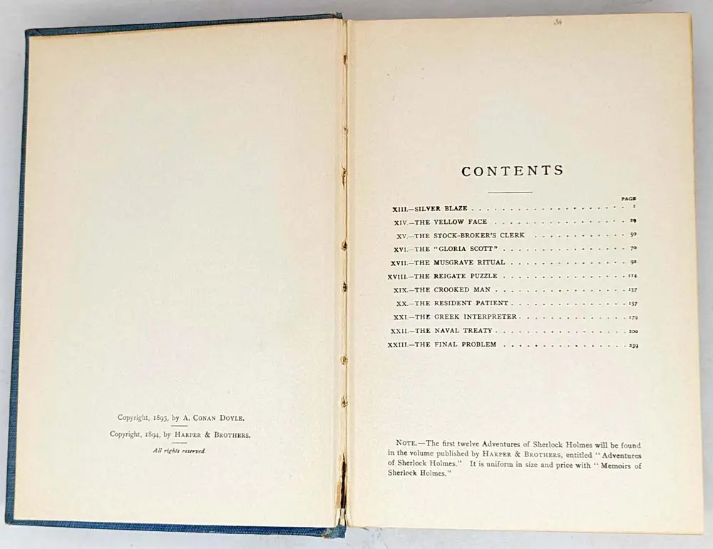 The Memoirs of Sherlock Holmes - Arthur Conan Doyle 1894