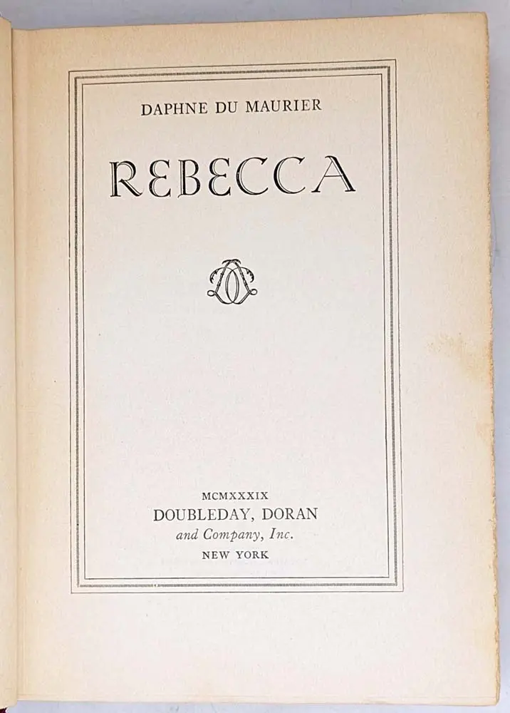Rebecca - Daphne Du Maurier 1939
