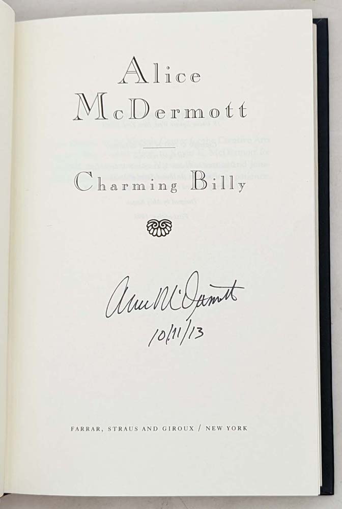 Charming Billy - Alice McDermott 1998 | 1st Edition SIGNED