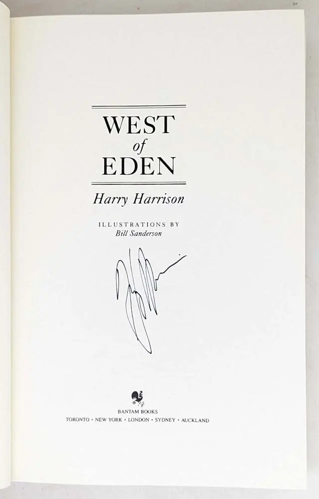 West of Eden - Harry Harrison 1984 | 1st Edition SIGNED