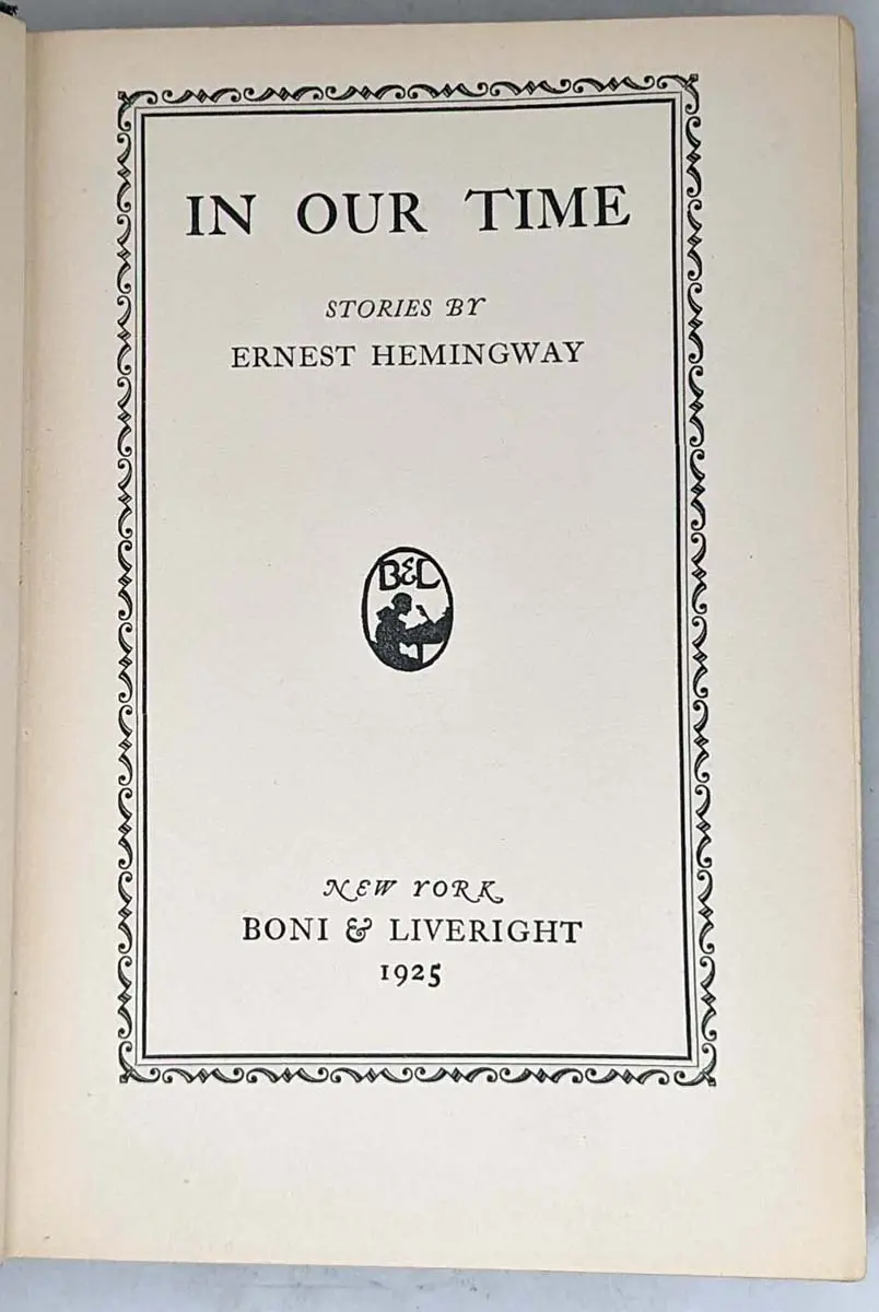 In Our Time - Ernest Hemingway