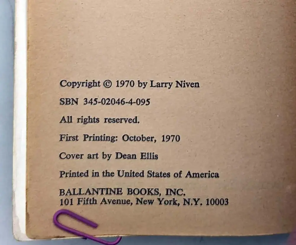 Ringworld - Larry Niven 1970 | 1st Edition