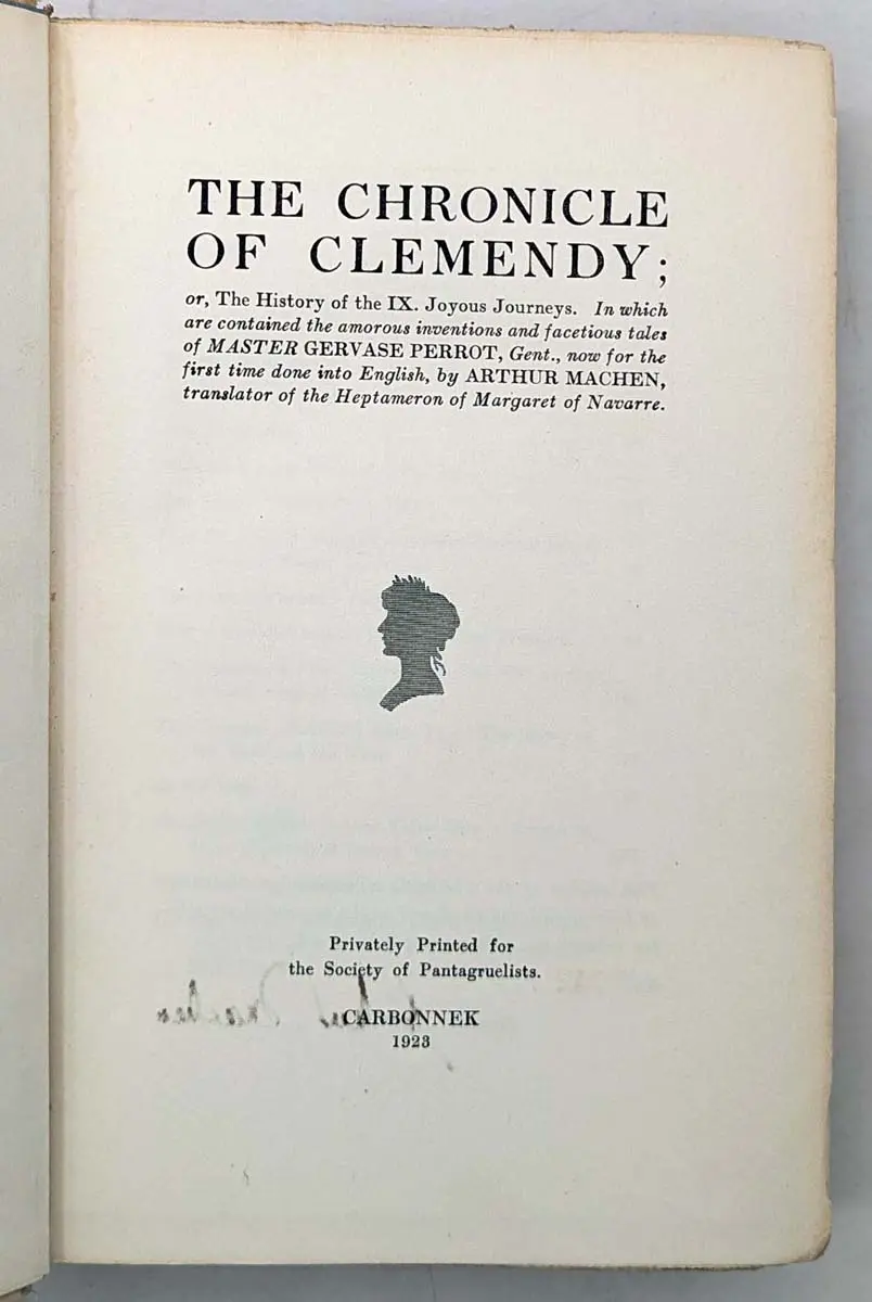 Chronicle of Clemendy - Arthur Machen 1923 | 1st Ltd Edition SIGNED