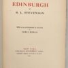 Edinburgh - Robert Louis Stevenson 1912 | 1st Edition