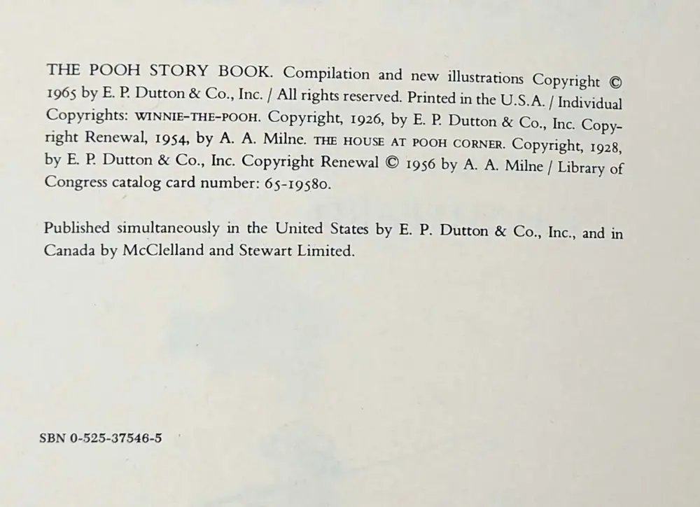 Pooh Story Book - A.A. Milne 1965 | Illus. E.H. Shepard