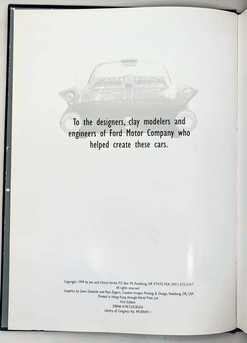 Ford Design Department Concept & Show Cars 1932-1961 | Jim & Cheryl Farrell