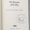 Remains of the Day - Kazuo Ishiguro 1989 | 1st Edition