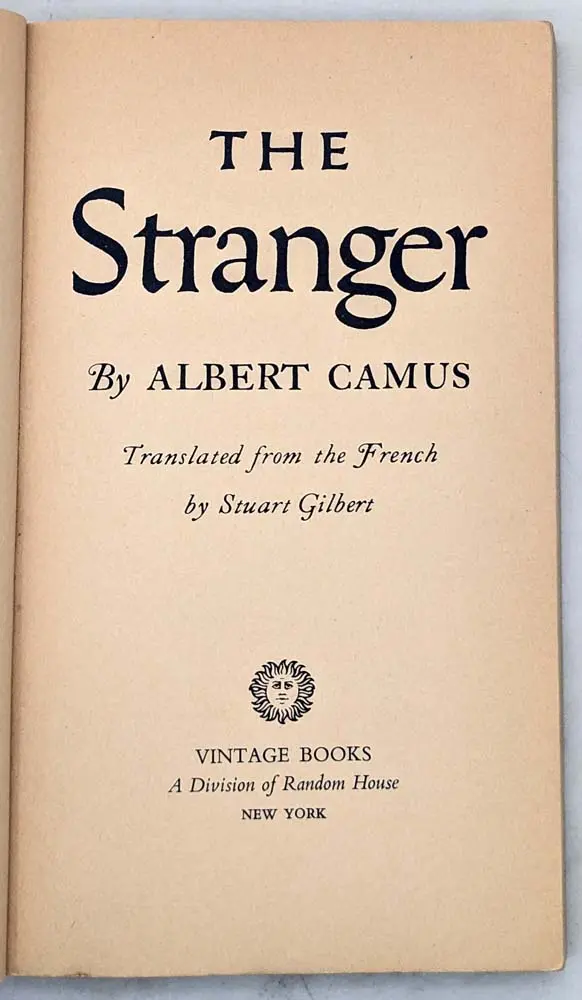 The Stranger - Albert Camus 1946 | 1st PB Edition The Stranger - Albert Camus 1946 | 1st PB Edition