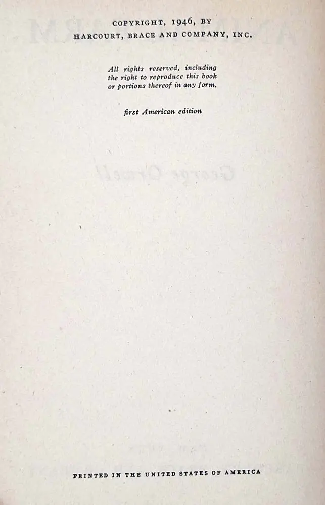 Animal Farm - George Orwell 1945 | 1st US Edition
