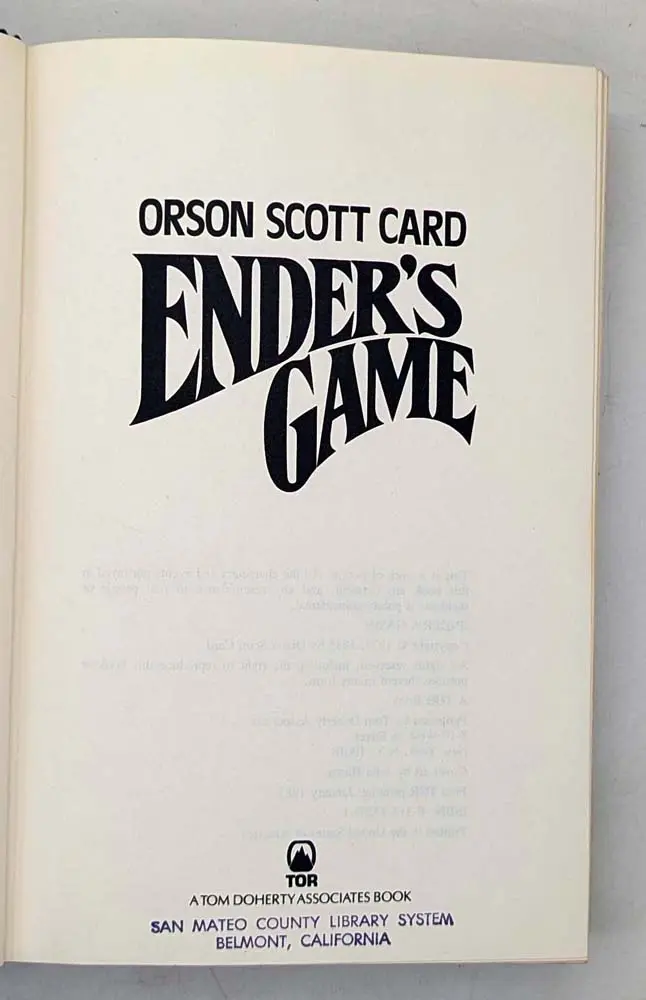 Ender’s Game - Orson Scott Card 1985 | 1st Edition