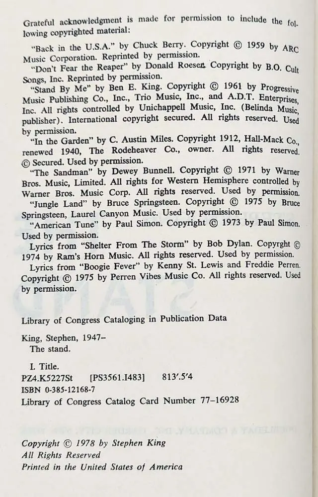 The Stand - Steven King 1978 Original Edition