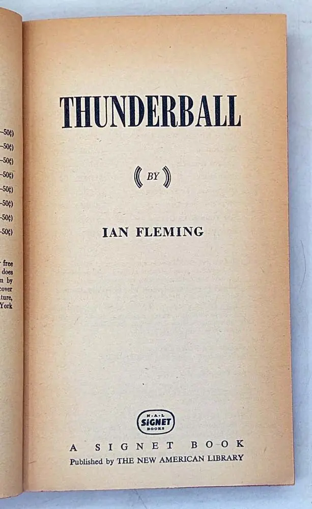 Thunderball 1962 - Ian Fleming | 1st PB Edition