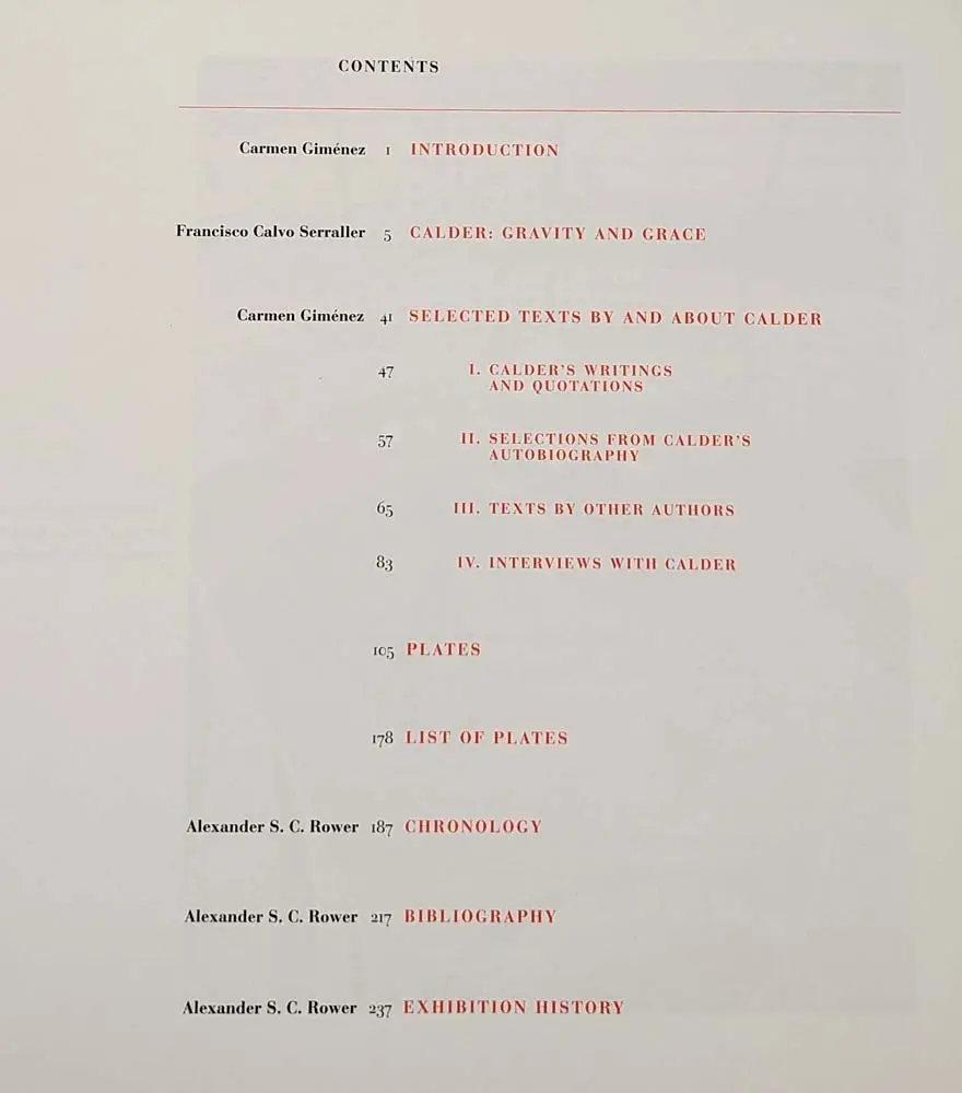 Alexander Calder: Gravity and Grace - Carmen Gimenez | Monograph 2004