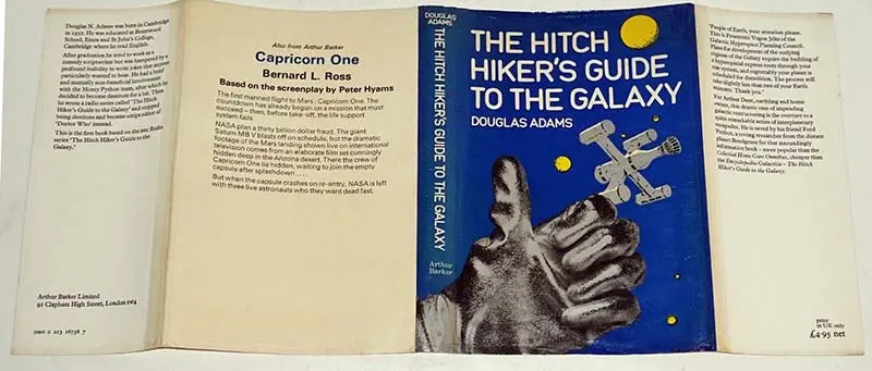 adam-galaxy5-800 The Hitchhiker's Guide to the Galaxy - 1st state Dust Jacket
