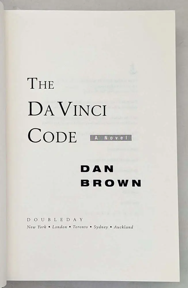 The Da Vinci Code - Dan Brown 2003 | 1st Edition The Da Vinci Code - Dan Brown 2003 | 1st Edition