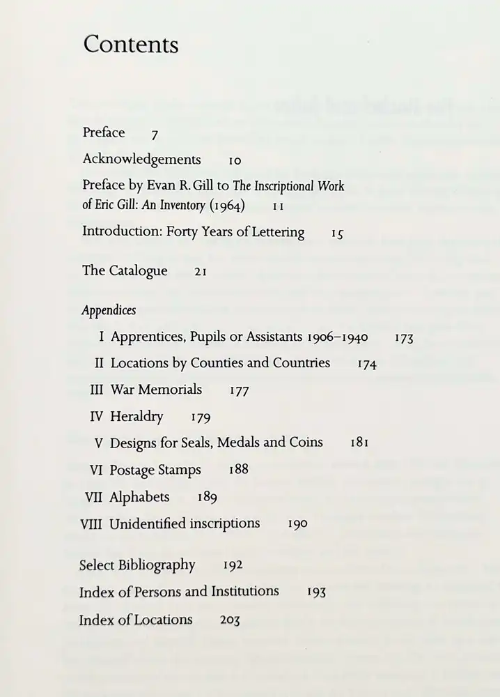 Eric Gill: The Inscriptions - David Pearce 1995