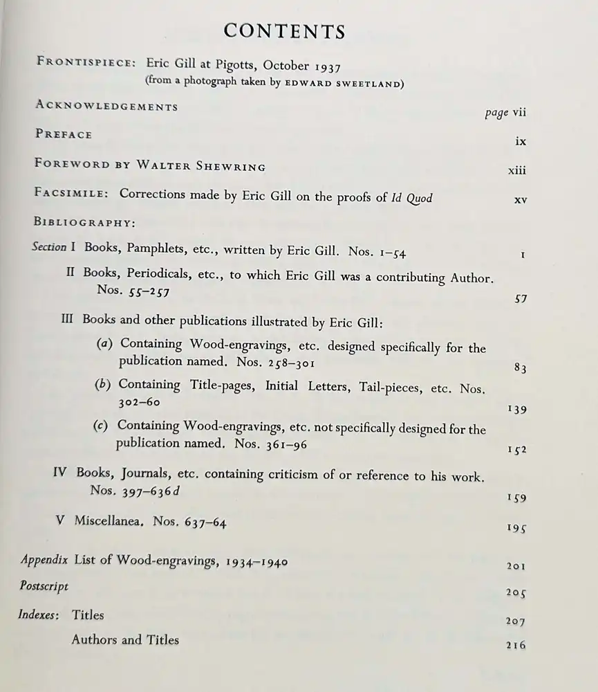 Eric Gill: A Bibliography - Evan R. Gill 1974