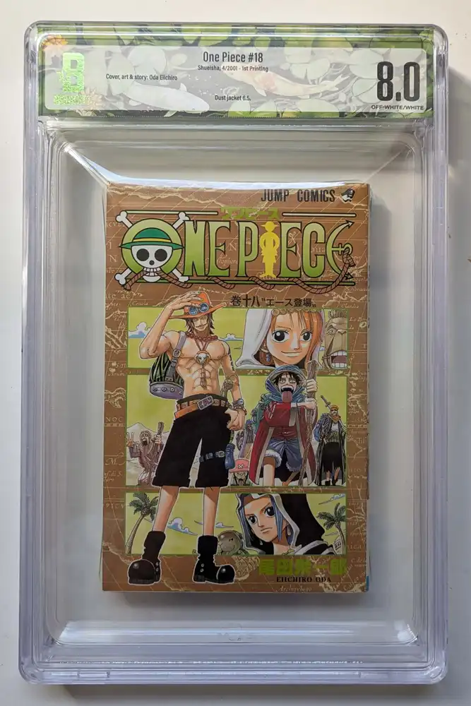 BGS 8.0 One Piece #18 Graded Manga - Eiichiro Oda 2001 | 1st Printing