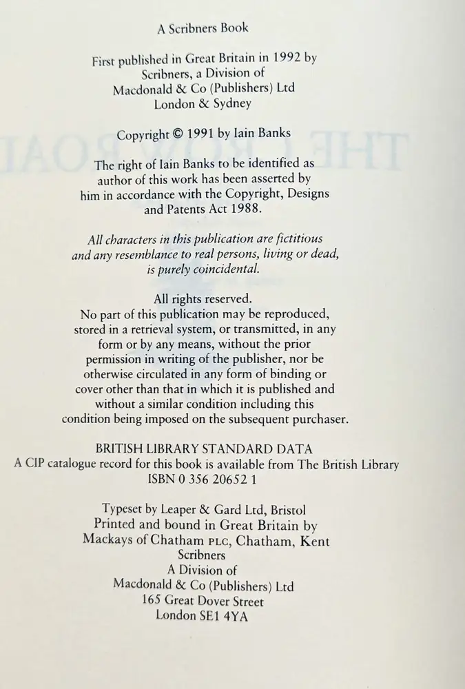 The Crow Road - Iain Banks 1992 | 1st Edition - Image 5