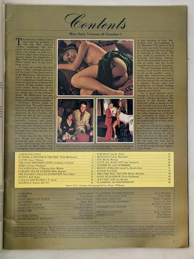 Men Only Vintage Adult Magazine - January 1975