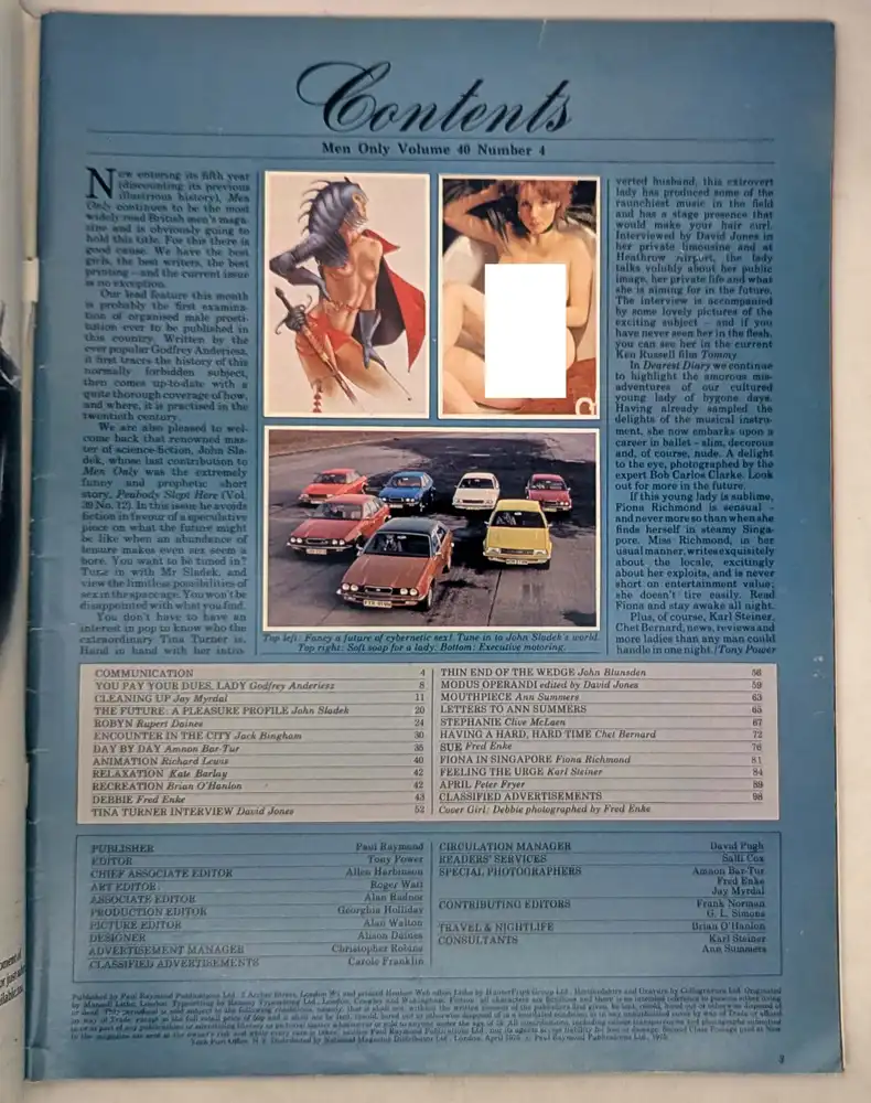 Men Only Vintage Adult Magazine - April 1975