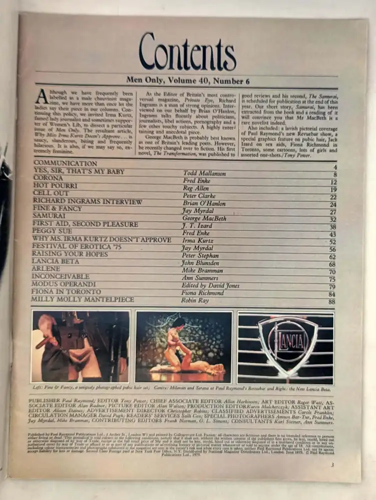Men Only Vintage Adult Magazine - June 1975