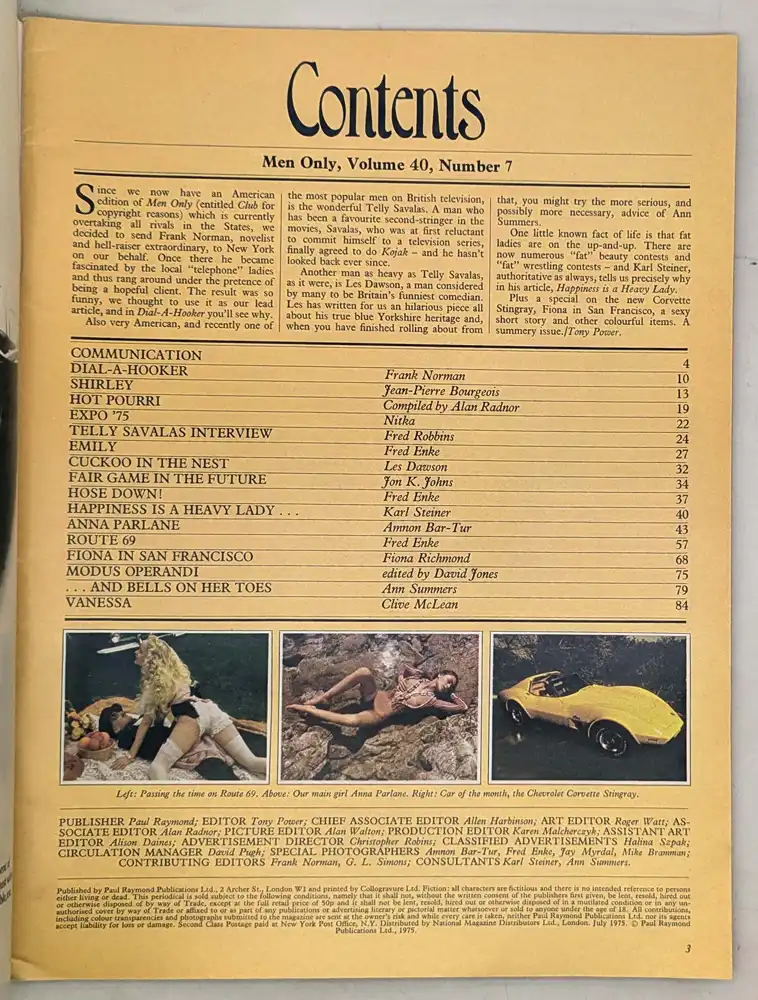 Men Only Vintage Adult Magazine - July 1975
