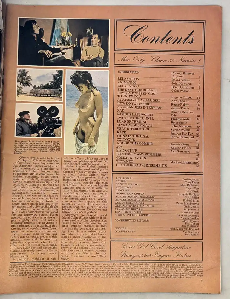 Men Only Vintage Adult Magazine - August 1973